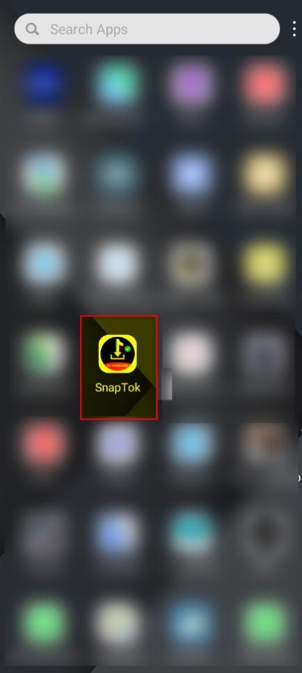 Abra la aplicación Snap Tok