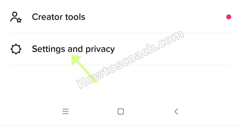 Haga clic en Configuración y Privacidad